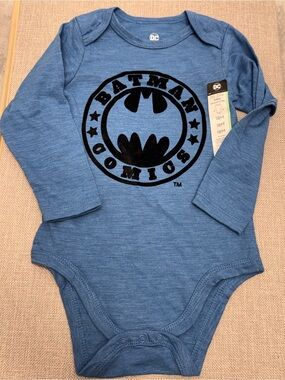 Batman DC Comics Baby Boy Blue Sleepsuit/ Long Sleeve/ bodysuit